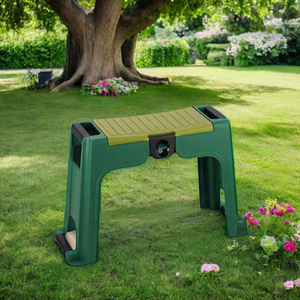 Portable Garden Kneeler Stool with Storage Plastic Gardening Supplies Convenient Seat for Gardeners