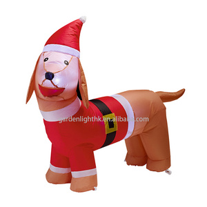 Indoor and Outdoor Christmas Decoration Inflatable Custom 4FT Length Sausage Dog For Holiday Yard Decoration