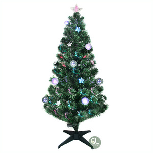 Manufacturer Green Fiber Optic Tree with Star Tree Topper