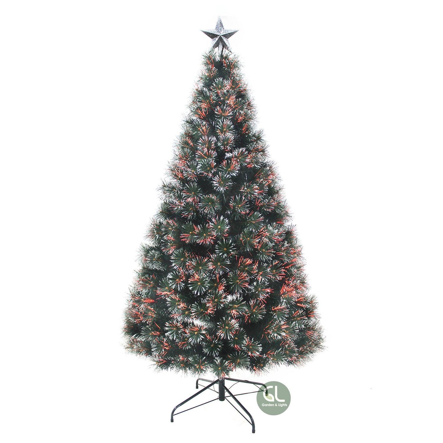 China Factory outdoor 7ft cashmere fiber optic christmas tree christmas decor trees