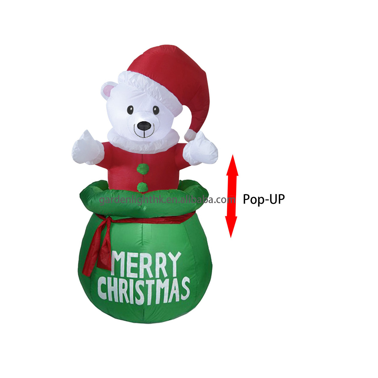 Hot Sell Christmas Outdoor Decoration Inflatable 5FT Pop-up Polar Bear For Yard Lawn Garden Holiday Party Decoration