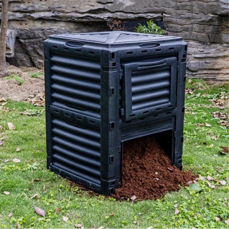 Wholesale 300L Large Outdoor Garden Black Food Waste Bin Composting Worm Thermal Compost Bin