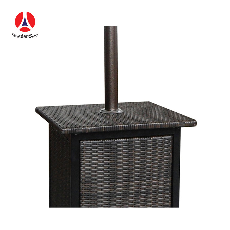 Villa Garden Steel Firepit Modern Style Outdoor Stocked Umbrella Gas Patio Heater