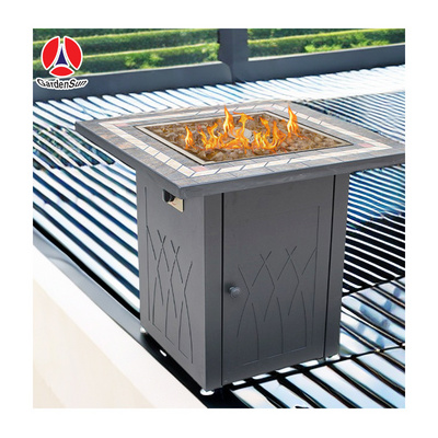 Factory directly supply leisure garden furniture outdoor furniture patio fire pit table outdoor gas fire pit table