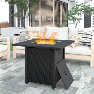 Factory Hot Sale Square Metal Gas Fire Pit Table Outdoor Garden Patio Heater Firepits