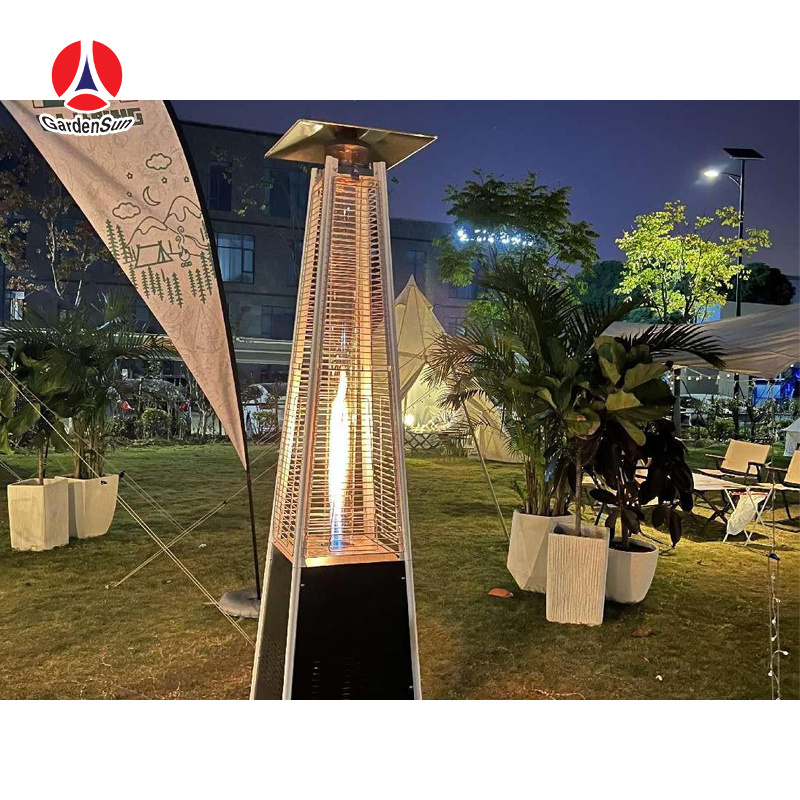 Core product Gardensun outdoor pyramid flame gas propane lighting a patio heater//