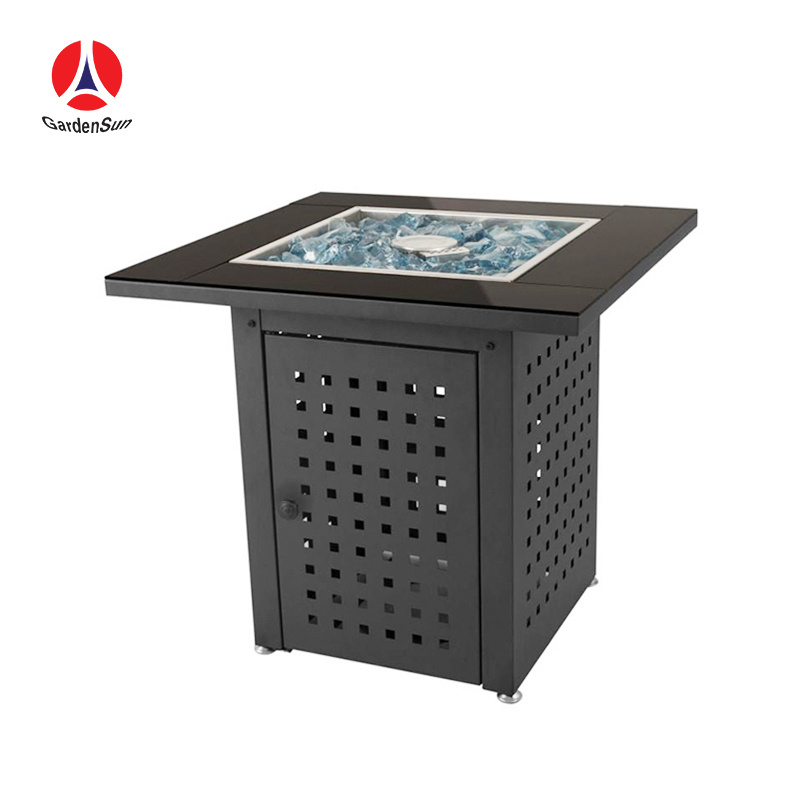 Factory hot sale best outdoor glass flame heater gas fire pit outdoor smokeless fire pit