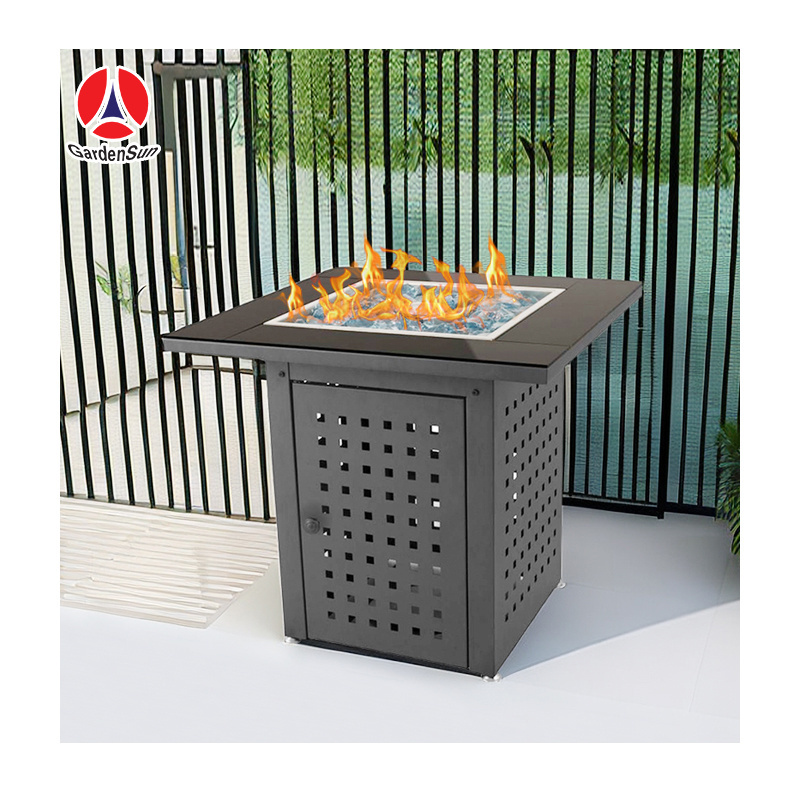 Factory hot sale best outdoor glass flame heater gas fire pit outdoor smokeless fire pit