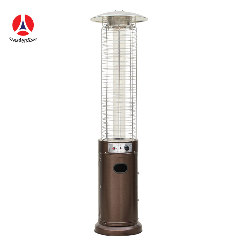 Gardensun Chinese Factory outdoor fire glass tube wood pellet patio outdoor heater infrared