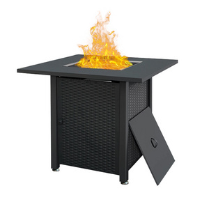 Gardensun Steel With Powder Coating 28"x28"x24.8" Propane gas pellet smokeless fire pit outdoor