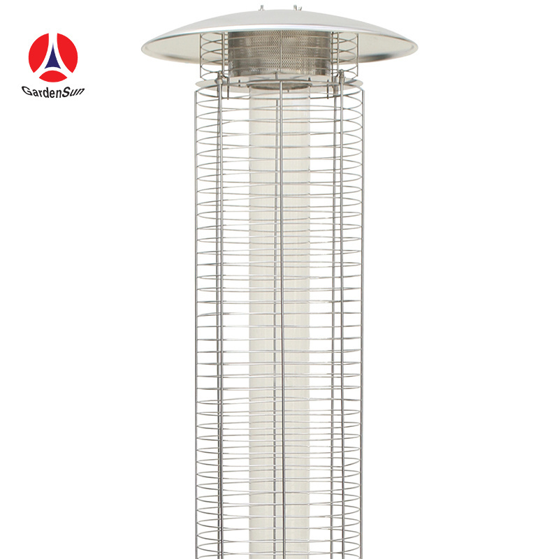 Gardensun Chinese Factory outdoor fire glass tube wood pellet patio outdoor heater infrared