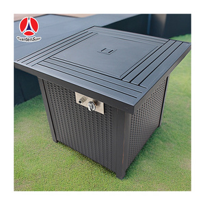 Factory price manufacturer supplier gas propane gas square fire pit table outdoor fire pit table gas fire pit