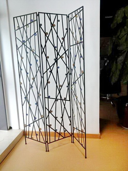 living room wrought iron Folding Screen Room Divider