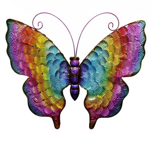 diamond beads decor wrought iron metal Outdoor Wall Art Butterfly