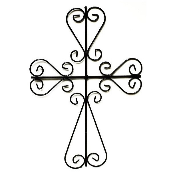 wrought iron hanging metal Wall Cross