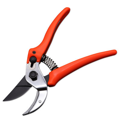 New Design Durable Garden Ratchet Pruner Cutting Tools Stainless Steel Blade With Plastic Handle Safe Lock