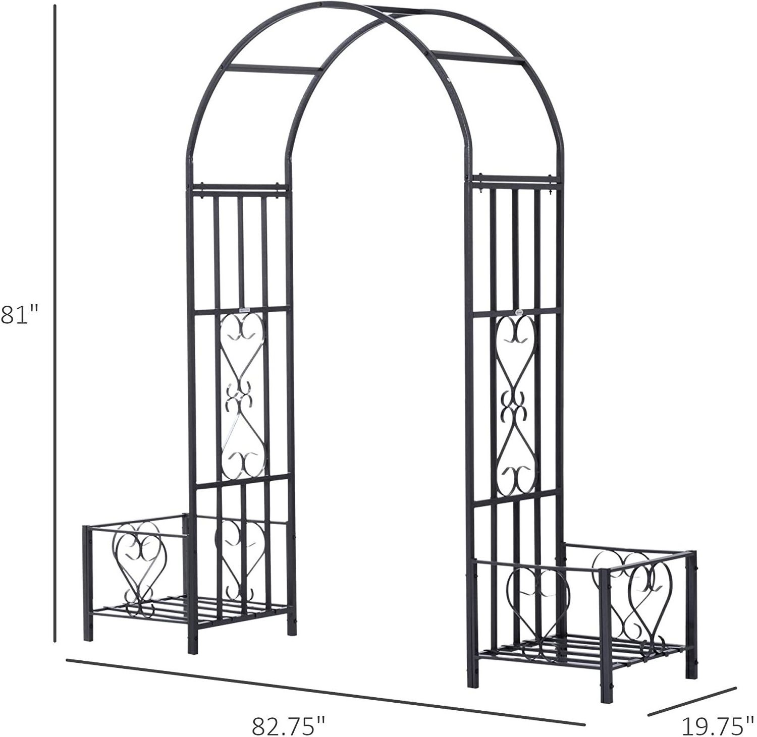 Botanical Wedding Arch Bridal Party Decoration Outdoor Lawn Metal Garden Gazebo Climbing Shelf Flower Stand