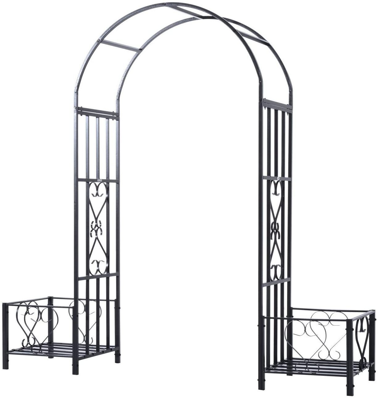 Botanical Wedding Arch Bridal Party Decoration Outdoor Lawn Metal Garden Gazebo Climbing Shelf Flower Stand