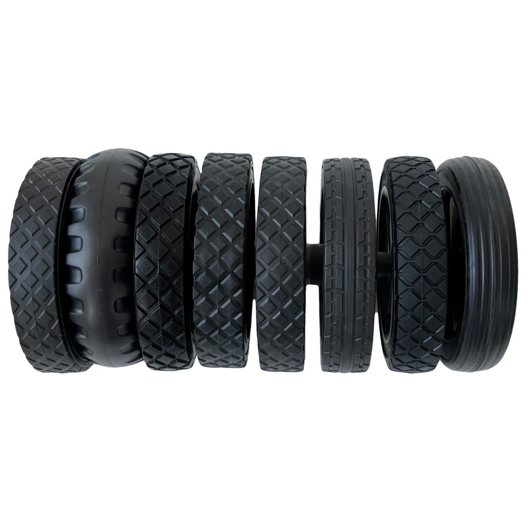 6 7 8 9 10 inch Plastic PVC Tire Wheels for Lawn Mower Pull  Utility Folding Cart Wagon Spreader golf cart wheels and tires