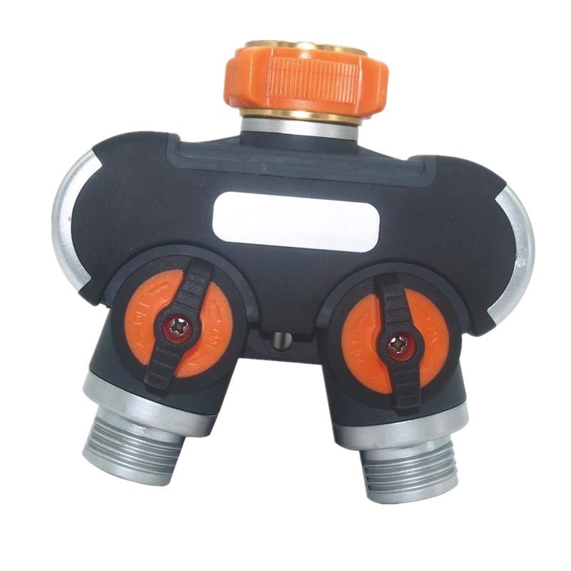 Metal 2 Way Garden Water Y Splitter 3/4 inch Thread Faucet Tap Valve Splitter Connector Irrigation Adapter Splitter