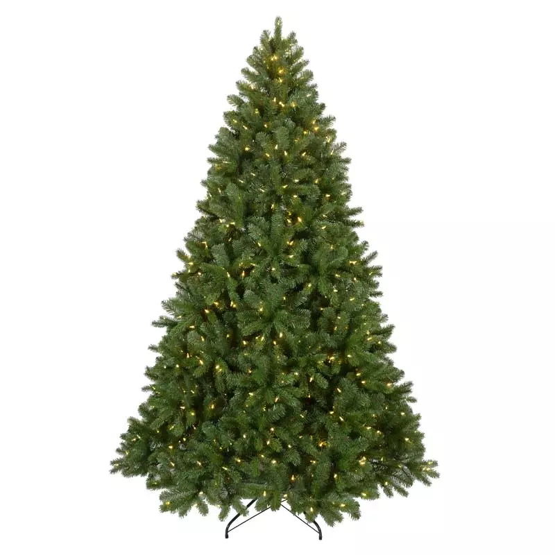 High Quality PE PVC RGB Pre-lit LED Lights 7ft Guangdong Artificial Christmas Trees