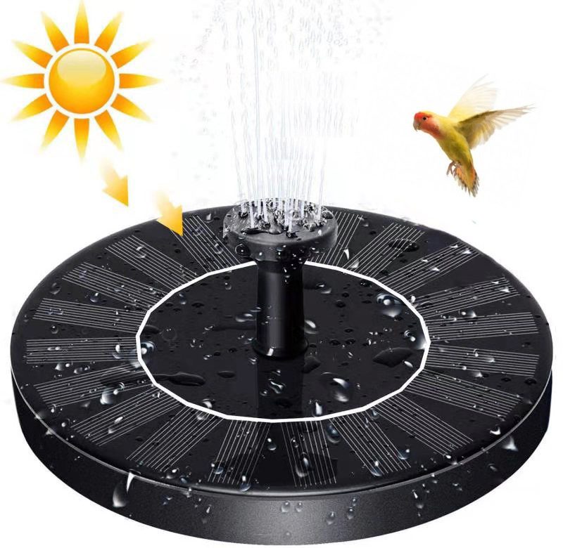 Hot selling Solar Bird Bath Free Standing Floating Solar Powered Water Fountain Pump for Bird Bath Fish Tank garden