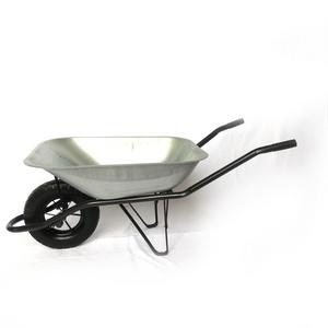 Whosale African Market Hot Selling Heavy Duty WB6400 Wheelbarrows Industrial Construction Building Tools Metal Tray Wheelbarrow