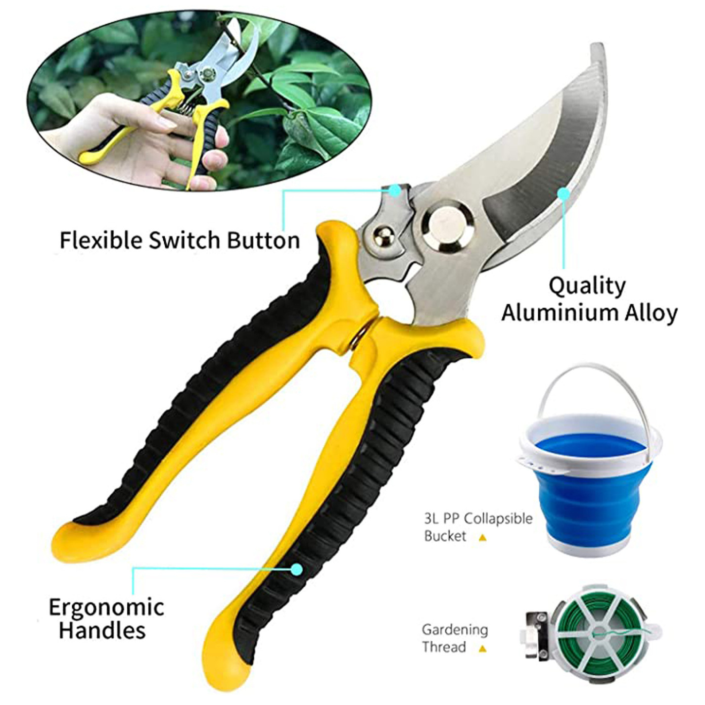 Garden Tool Set Garden Kneeling Bench Gloves Garden Water Bucket Plastic Printing Tool Processing Customization