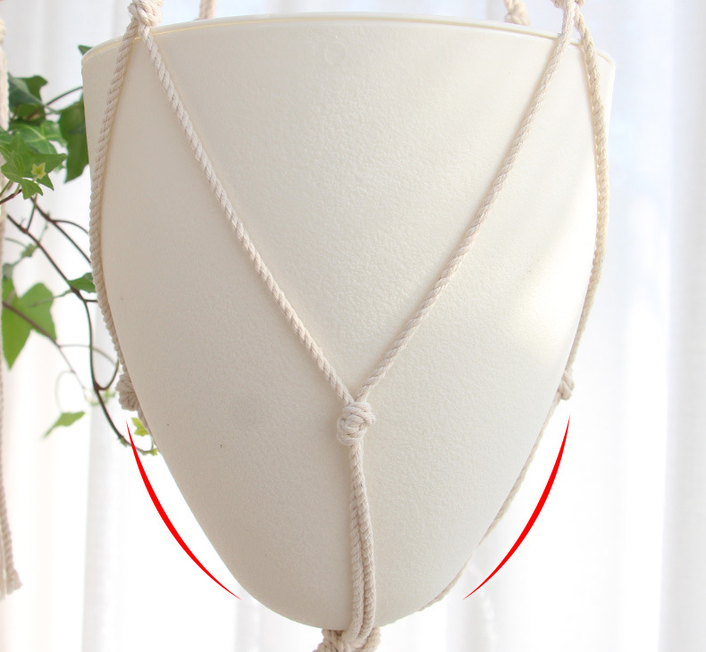 Wholesale Self Watering hanging Planter Pots with Wick Rope Plant Hanger Indoor Hanging Planter Basket