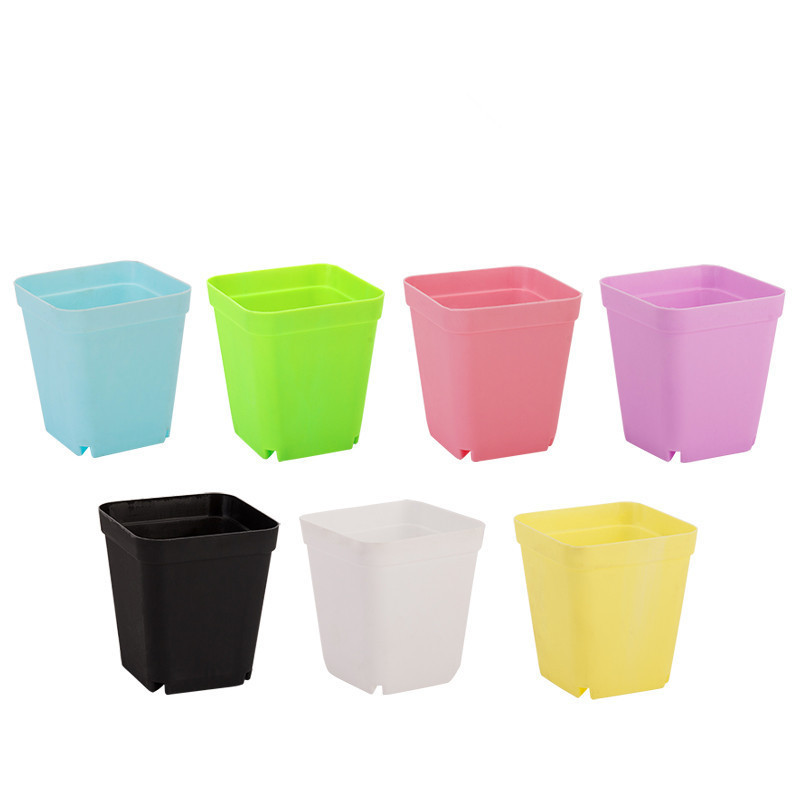 Wholesale Gardening Gifts Colorful Mini Succulent Plant Pots Plastic Flower Plant Pots with Drainage Holes and Saucers