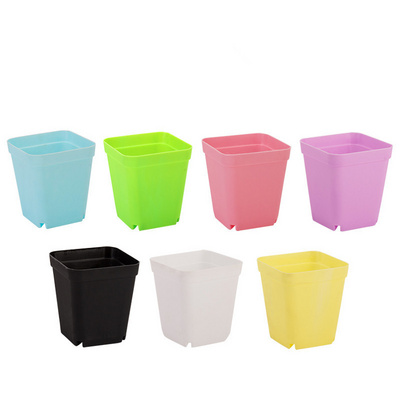 Wholesale Gardening Gifts Colorful Mini Succulent Plant Pots Plastic Flower Plant Pots with Drainage Holes and Saucers