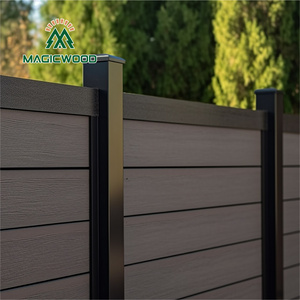 new product crack-resistant anti slip surface yard and garden fence wpc Security Fence With Peach Post