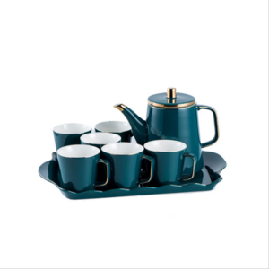 Modern afternoon tea time royal ceramic tea cup sets coffee mugs turkish tea set with teapot