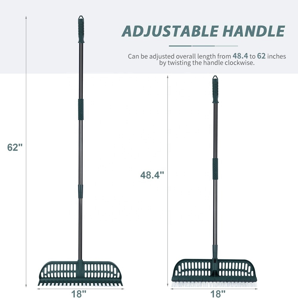 Winslow & Ross Lightweight Multifunctional Carpet Turf Rake Telescopic Artificial Turf Cleaning Brush