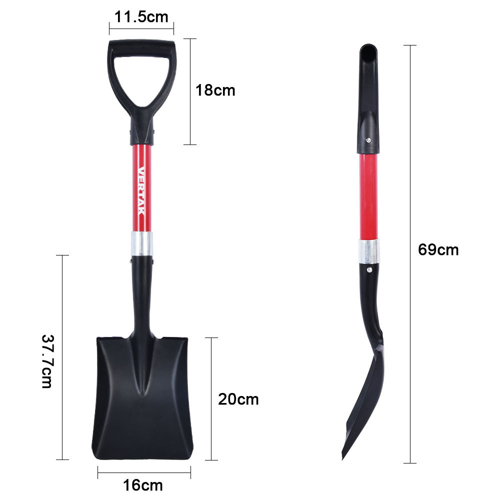 Winslow & Ross kids garden shovel spade tools steel spade children's flat small spade for snow and garden