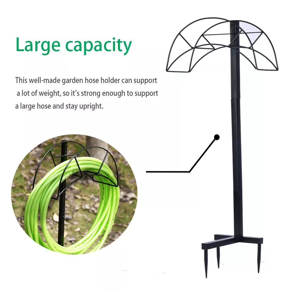 Winslow & Ross Detachable garden water hose pipe holder modern hose hanger freestanding metal garden hose holder hanger