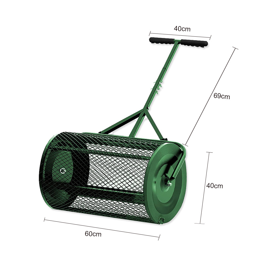 Winslow & Ross peat moss spreader compost detachable type compost spreader for lawn care and garden