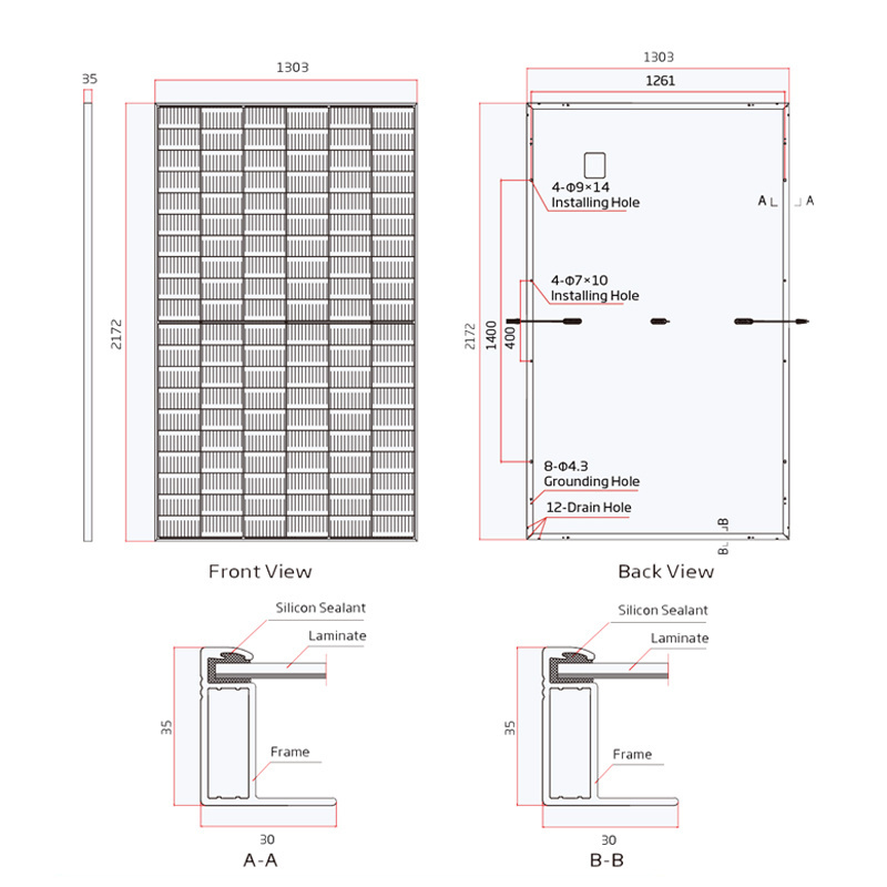 585w 590w 595w 600w 605w solar panels battery back gallium arsenide solar cell solar cell flexible