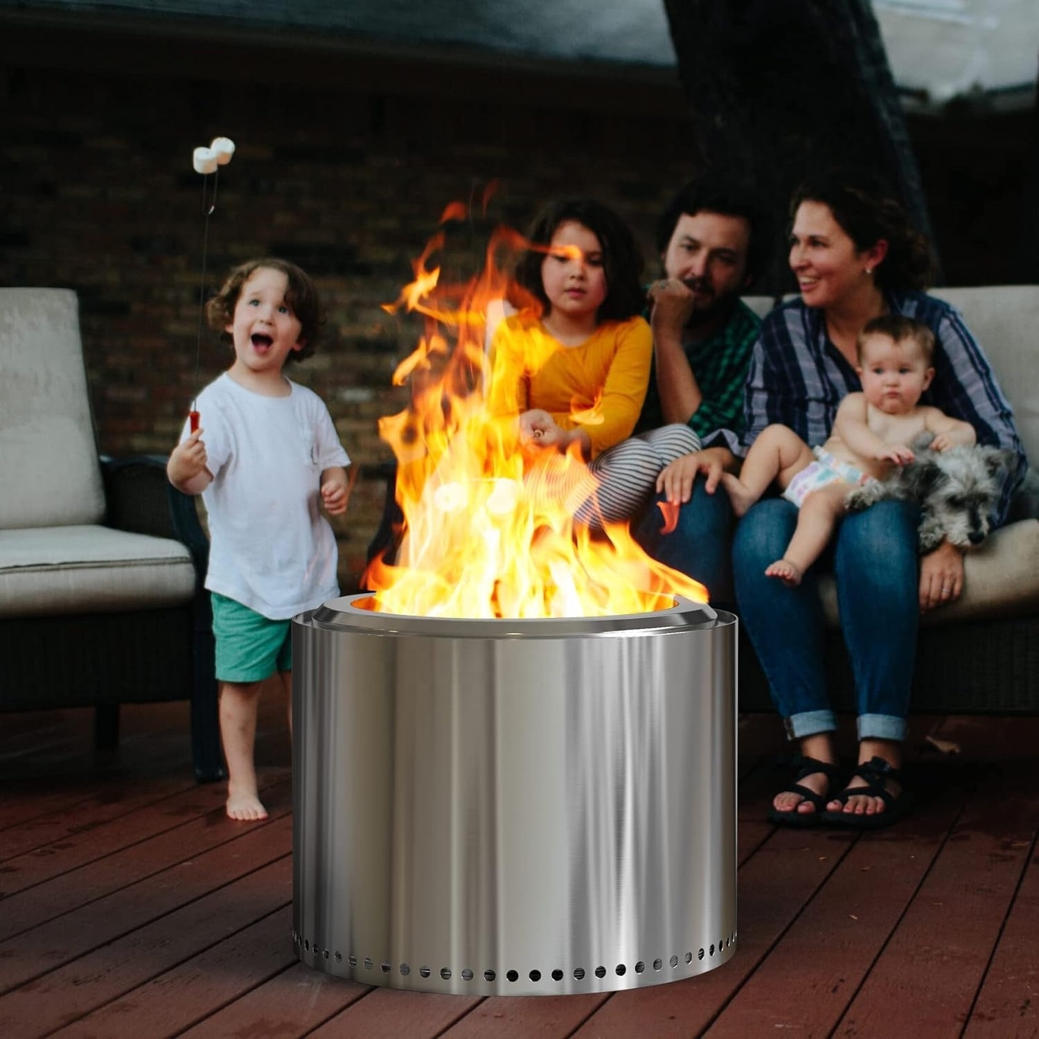 Hot sale Stainless steel smokeless fire pits outdoor camping portable fire pit