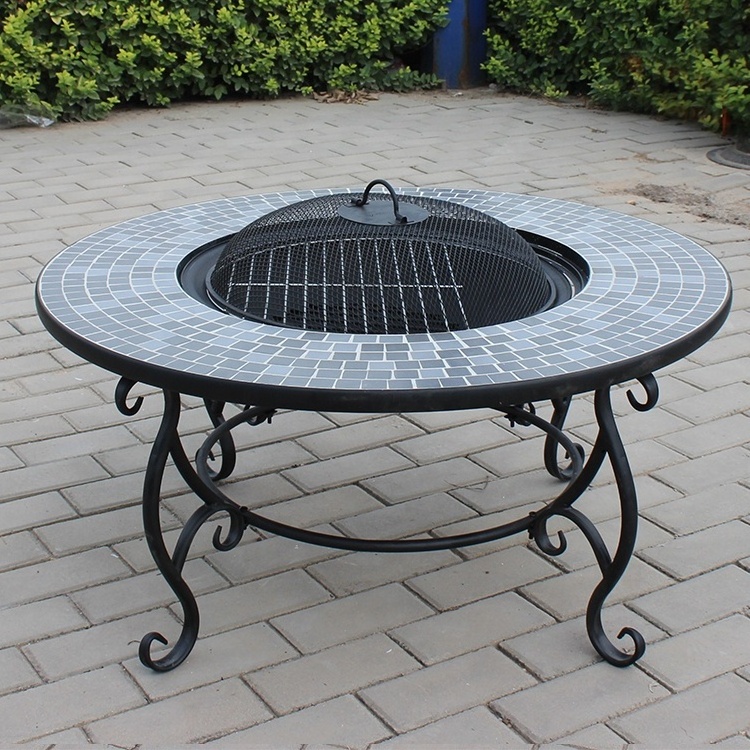 Hot selling Ceramic top fire pit outdoor mosaic fire pit table top fire pit