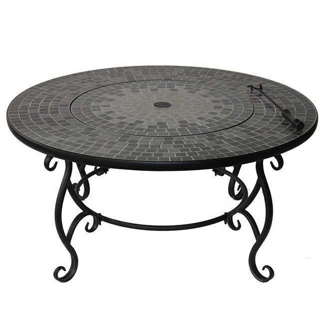 Hot selling Ceramic top fire pit outdoor mosaic fire pit table top fire pit