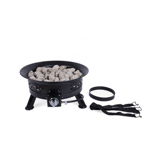 Portable Propane Gas Fire Pit 24 inch diameter fire bowl outdoor smokeless Fire Pit with Auto Ignition