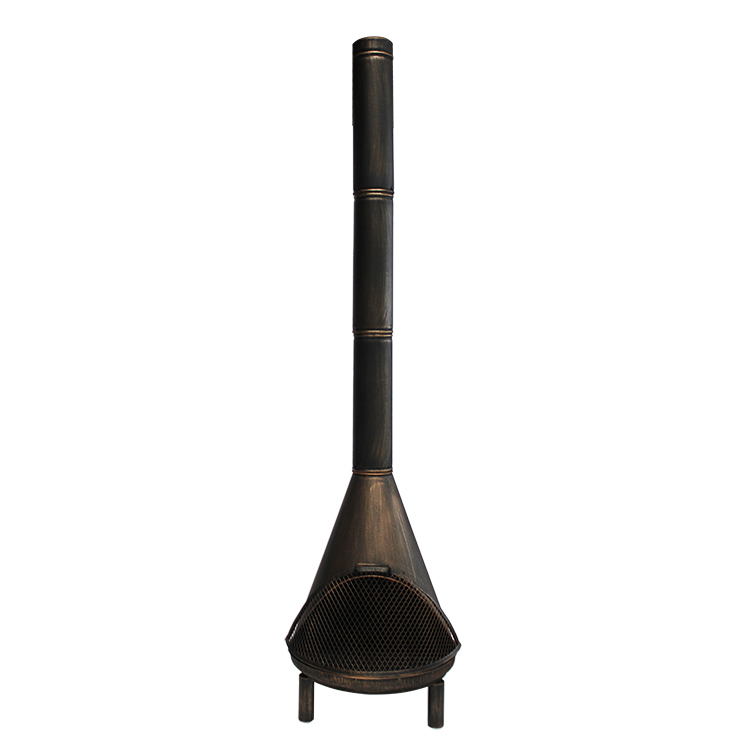 Wood Burning New Outdoor Steel Triangle Chimenea Tall Multi-colour Fireplace