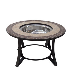 Outdoor fire Pit Table With Bbq Grill Garden Mosaic Bbq Glass Mosaic Top Outdoor Fire Pit