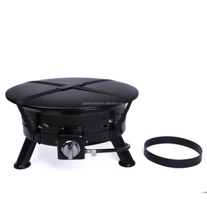 Smokeless Propane Fire Pit 24 inch Portable Fire bowl 58000 BTU camping gas fire pit with Self Igniter