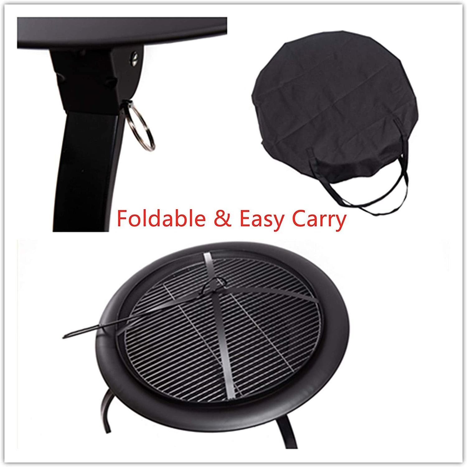 Fire Pits Outdoor Heater Portable Folding Fire Pit Outdoor Wood Burning 22in Firepit Fire Bowl