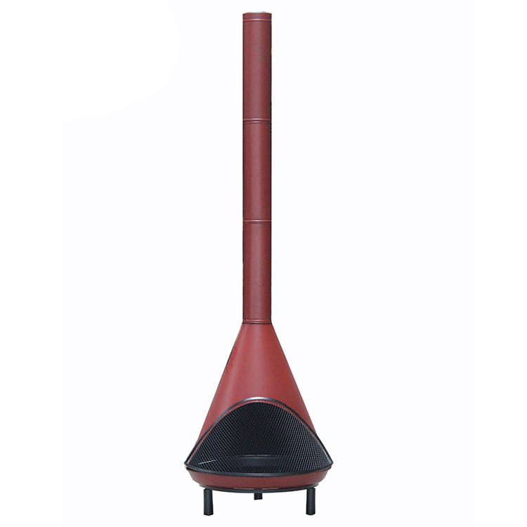 Wood Burning New Outdoor Steel Triangle Chimenea Tall Multi-colour Fireplace