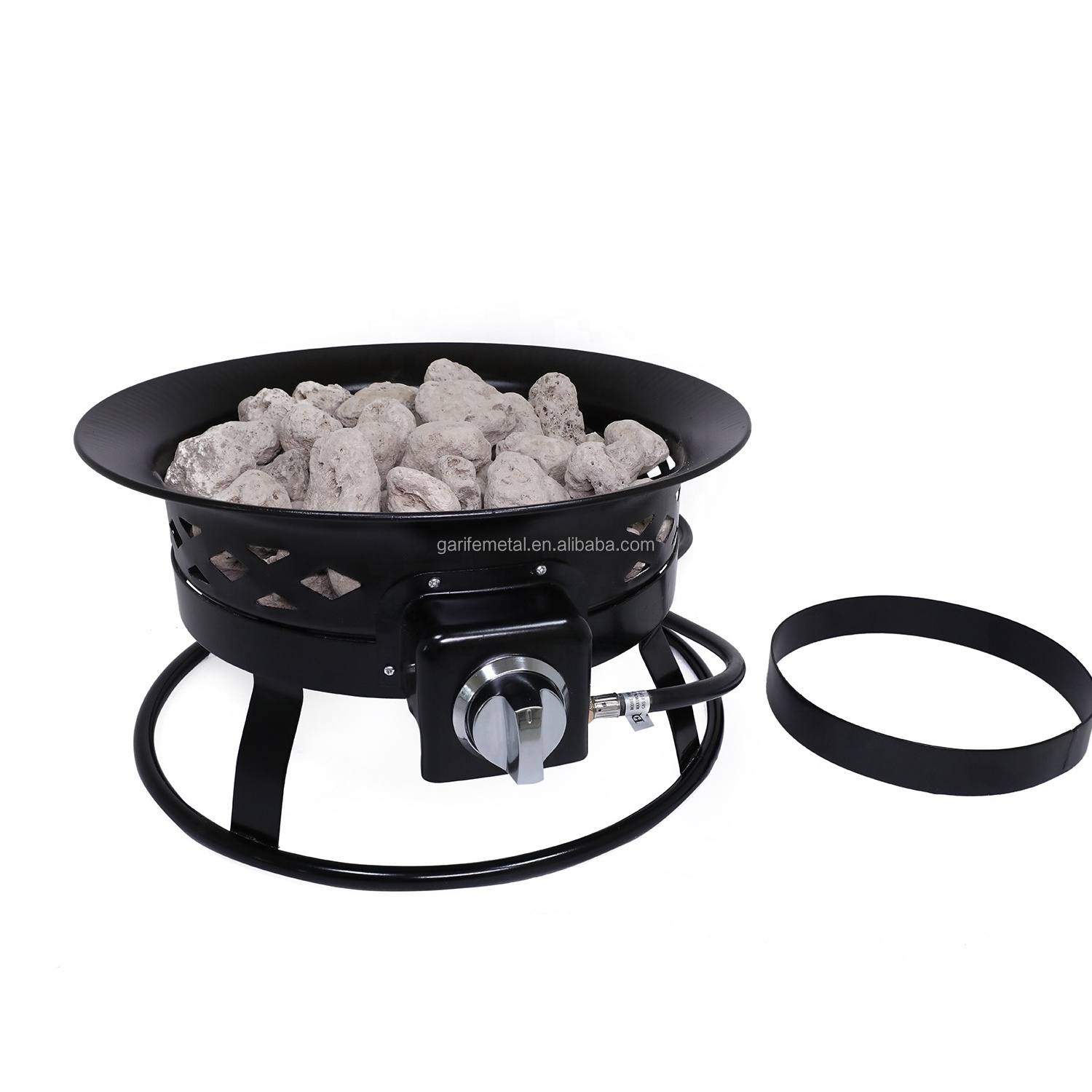 CSA 19inch Propane fire pit Gas fireplace camping gas fire pit outdoor smokeless gas Fire Pit with Auto Ignitor