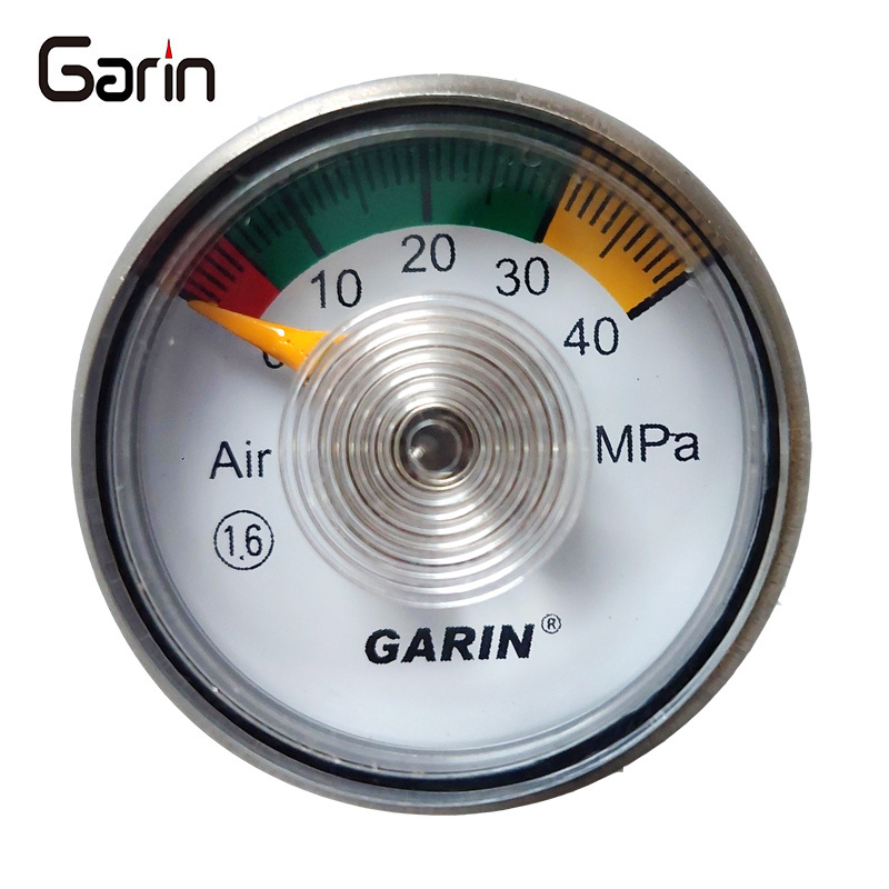 High Quality Good Price Dial 35MM 40MPA Pressure Gauge Use For High Pressure Gas Cylinder