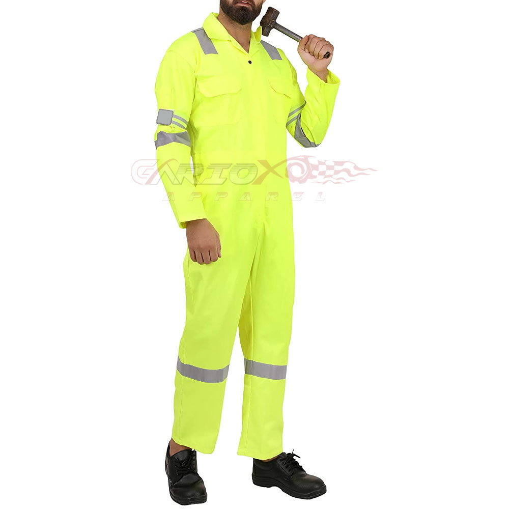 Men Polyester Cotton Safety Work Coverall With Reflective Stripes Working Clothes Workwear Suit In Best Price